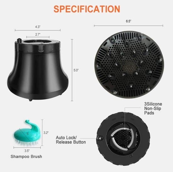 Universell Hårfønerdiffuser - Hårfønerfeste for Krøllete og Bølgete Hår - Profesjonell Hårfønerdiffuser Justerbar fra 3,55 cm til 6,6 cm