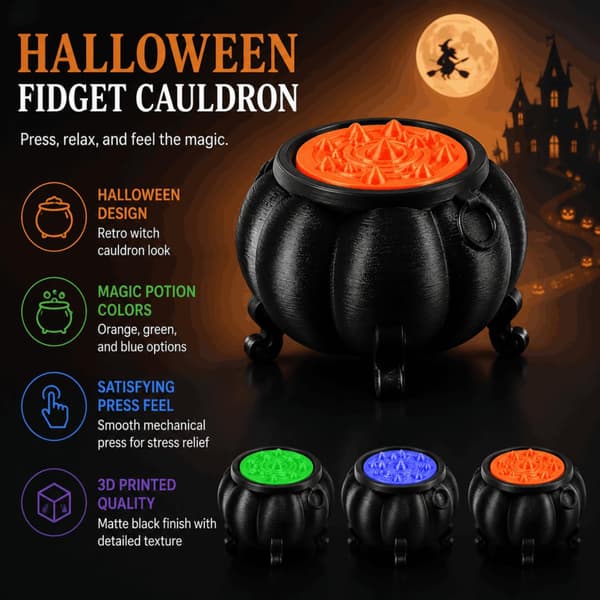 3 kpl näppäimistön Fidget Clicker -lelu Halloween-pata 3D-tulostetut mini Fidget Clickerit näppäimistöön