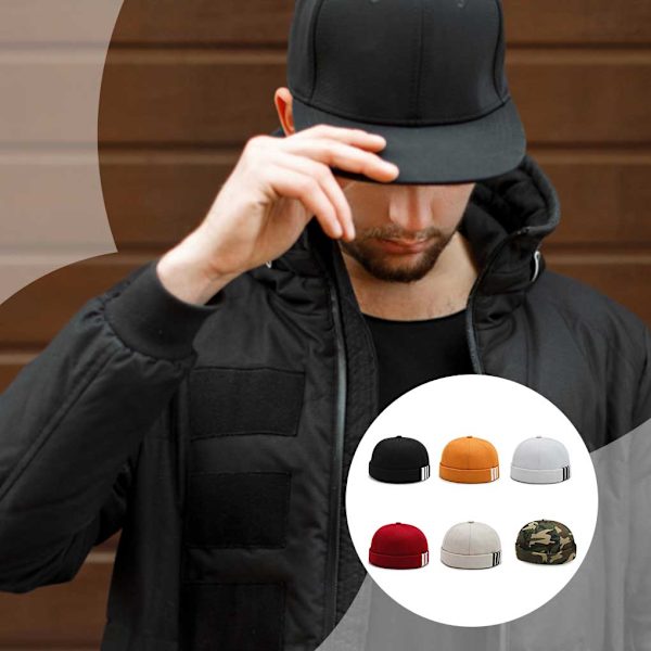 Mode print sjömansmössor Dockerkepsar brättelös hatt Camouflage