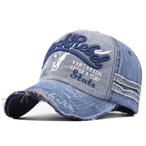 Broderi Retro cap För män Kvinnor Baseballkepsar Bomull Trucker Resor Sport Fiske Fotvandring Pappa Hatt Hip Hop A356 A355 Navy none