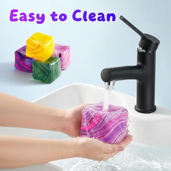 Squishy Stress Cube Fidget Legetøj, Iskube Sensorisk Stressbold til Angstlindring, Autismevenligt Klemmelegetøj til Børn og Voksne (pink) pink