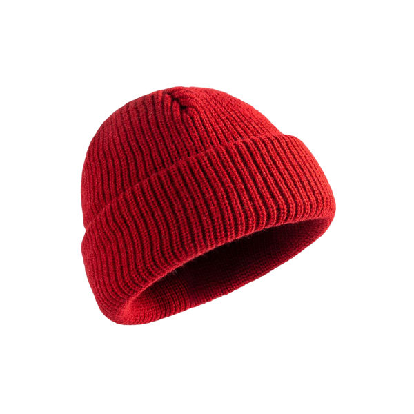 Stickad mössa Mjuk Vinter Utomhussport Skridskoåkning Thermal Dark Red