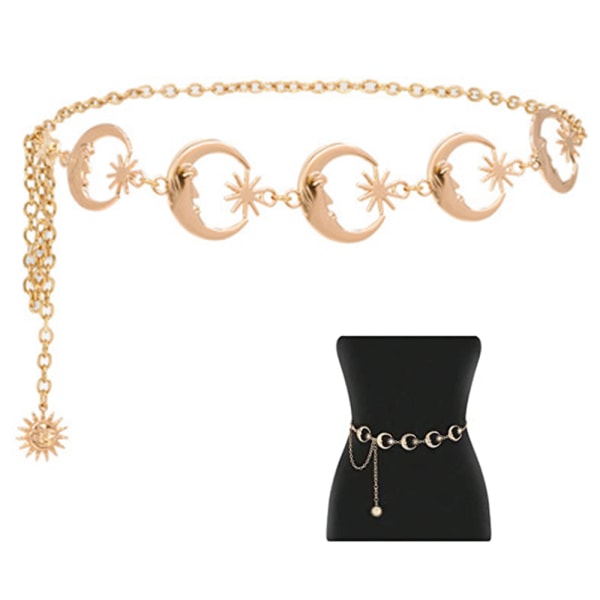 Metal Body Chain för kvinnor Belly Chain Fashion Body Smycken Gold