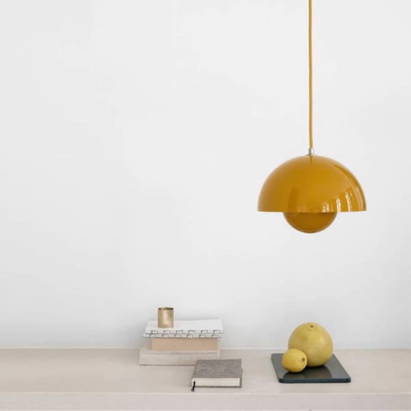 Modern Pendellampa med Varmvit Lampa för Hembelysning Yellow