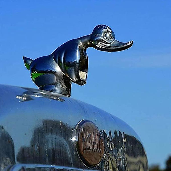 Angry Duck Hood Ornament, Legering 3d Funny Duck Hood Ornament Car Bonnet Ornament, Självhäftande Duck Car Emblem, Metal Duck Staty