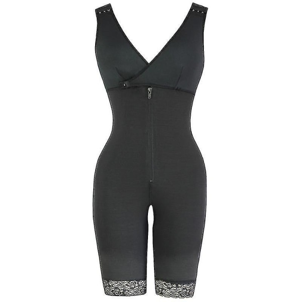 Damer med djup v-ringad rygglös rumplyft bodysuit U-form sömlös stringtrosa S-6xl Black 3XL