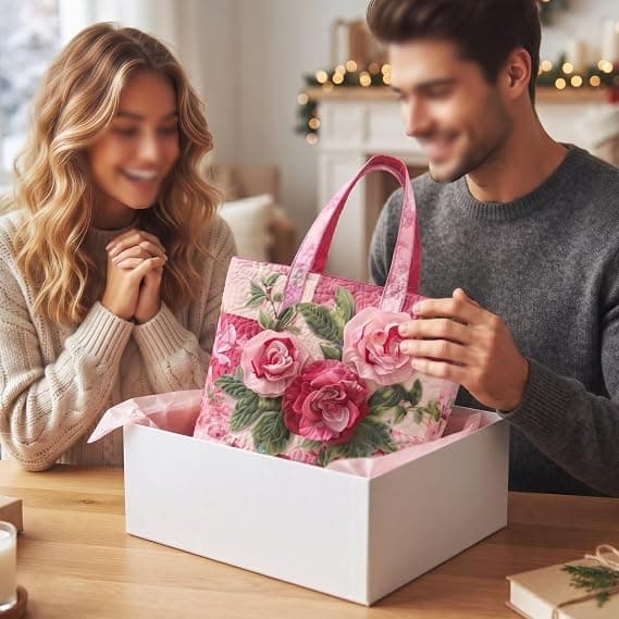 Quiltade tygväskor Lättvikt Stor kapacitet Vikbar Reseshopping
