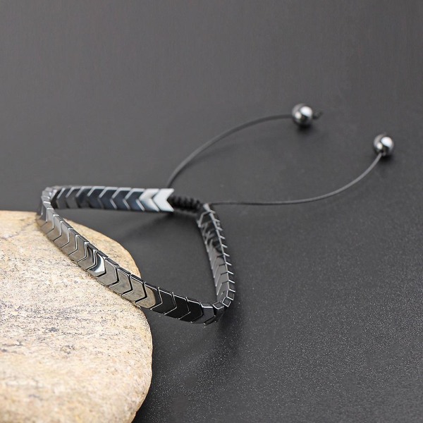 Geometrisk kreativ kärlek handvävt armband personlighet justerbart magnetarmband arrow