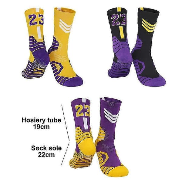 Basketstrumpor, 3-pack vadderade sportstrumpor för män och kvinnor style3724 average