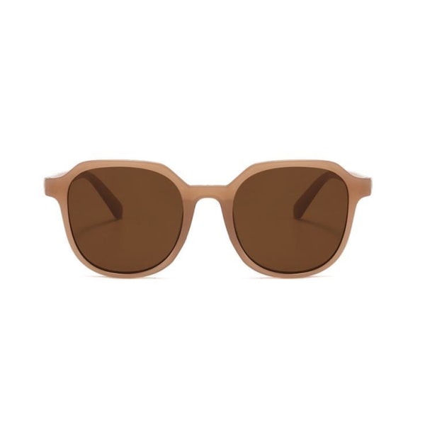 Bohemiska Runda Solglasögon för män UV400  beige brun svart brown one size