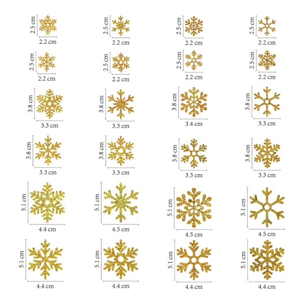 12 Snowflake Klistremerke Håndverk, Julepynt, DIY
