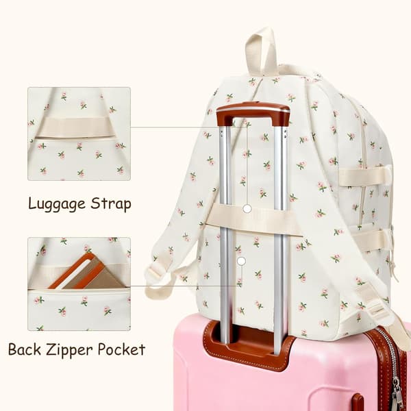 Blomsterrygsæk - Sød æstetisk rygsæk Kawaii Daypack