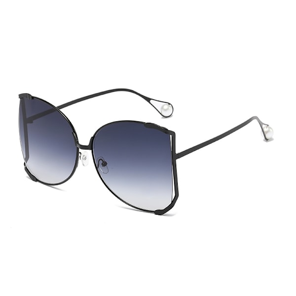 Stora solglasögon personliga UV-skyddande solglasögon Set med röda solglasögon i mesh Gold frame with grey pieces
