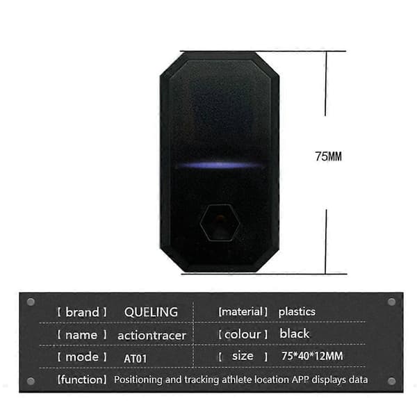 Fodbold Tracker Vest Blød Tracker Stat Bærbar til Sports Fodboldspillere S Black M