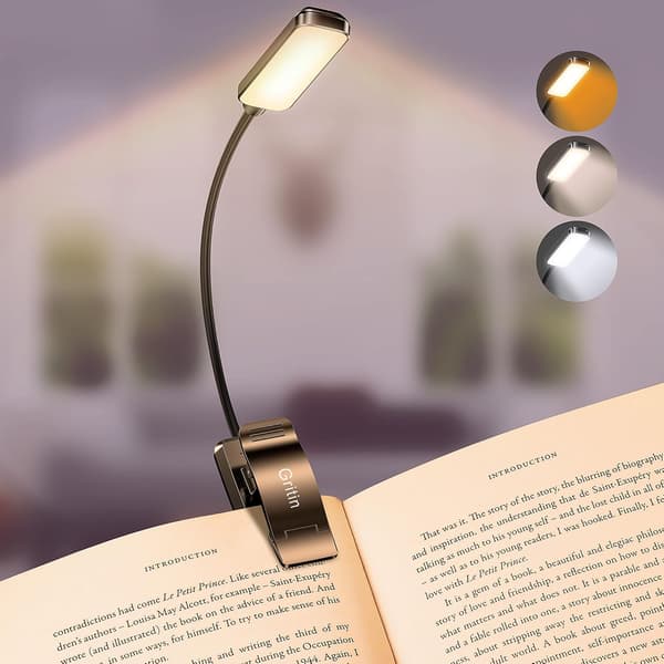9 LED oppladbar boklampe for lesing i sengen A