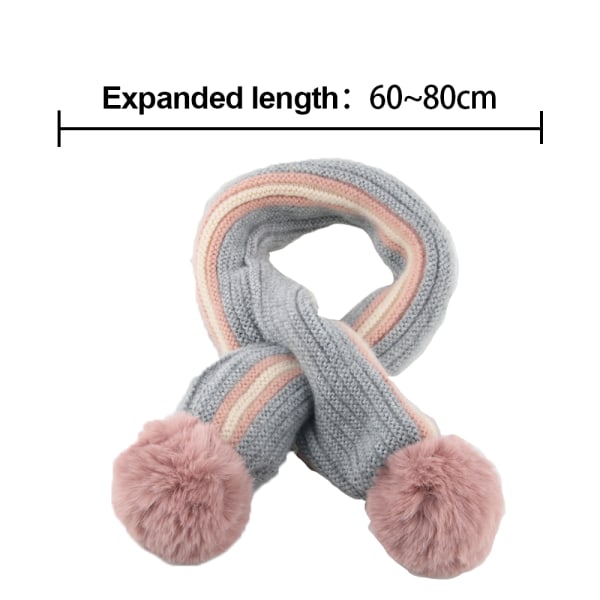 Barnscarf Pojkar Flickor Vintervarma halsdukar Halsvärmare grey