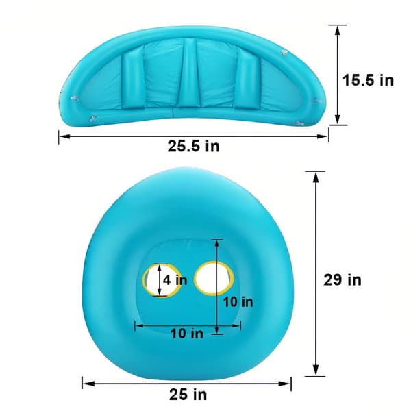 Uppblåsbar babysimring flytande ring babysimring med solskydd Blue robot