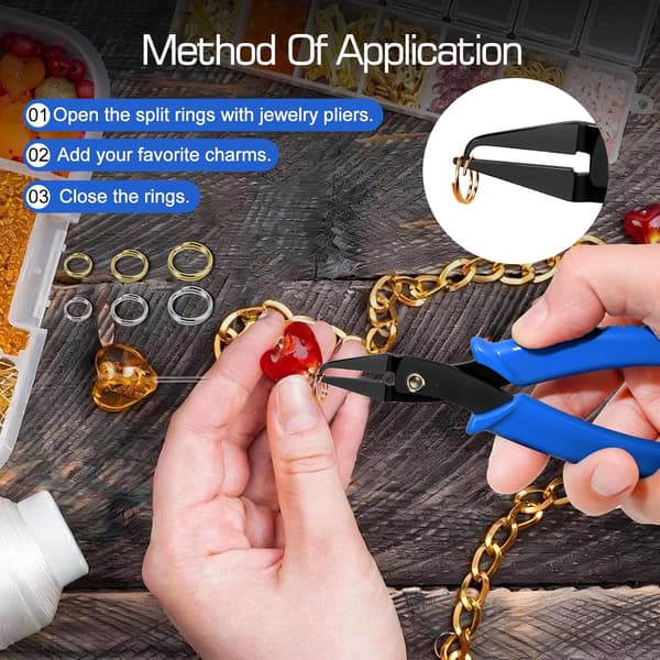 Multifunksjonell DIY Smykketang - Blått Håndtak Dobbel Ring Gummihåndtak