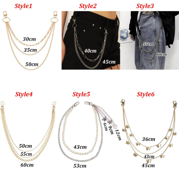 Midja Chain Byxor Chain GULD STYLE1