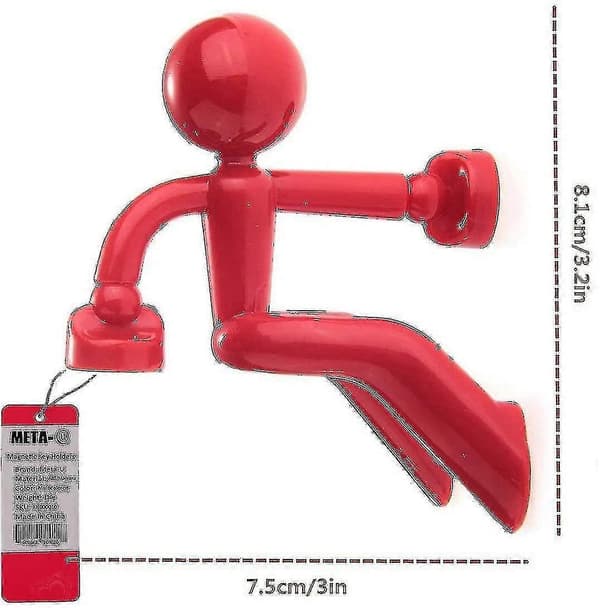 Magneettiset avaimenperäkoukut - 4 kpl - Seinäkiipeilijämies-design