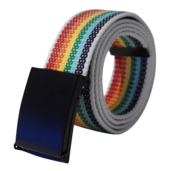 Bälte herr/dam/barn canvas tyg 5 olika skärp kläder svart vit -   cm black 110