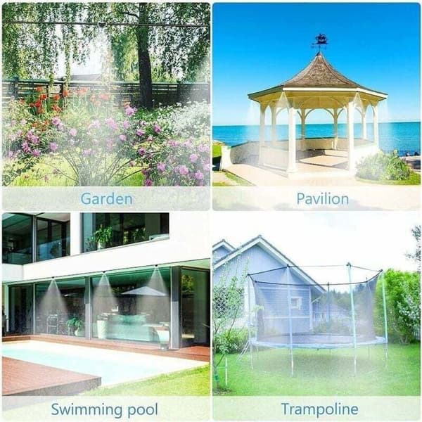 15m Terrassedusjsystem – 15 dyser – Kjølesystem