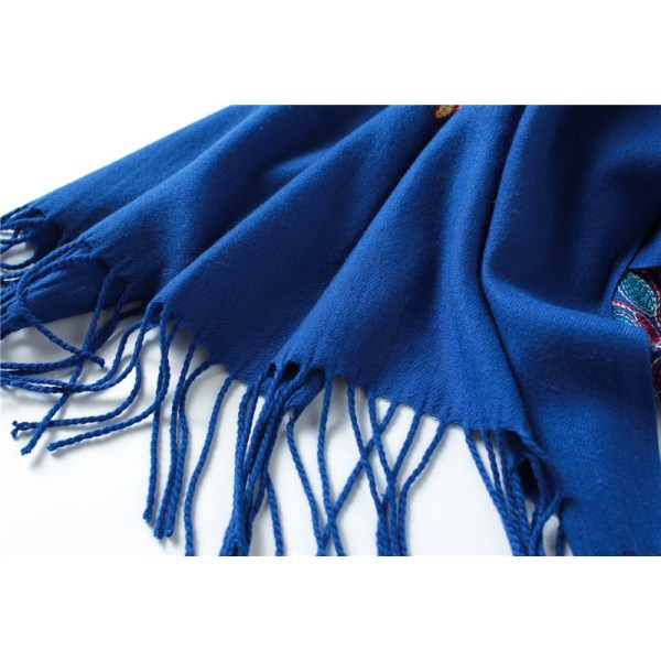 Dambroderade oversize tofssjal Scarf Wraps för kvinnor