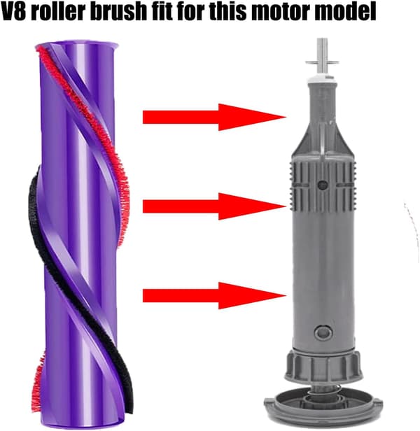 Kompatibel med Dyson V8 støvsuger børsterulle udskiftning | Reservedelsnr. 967485-01