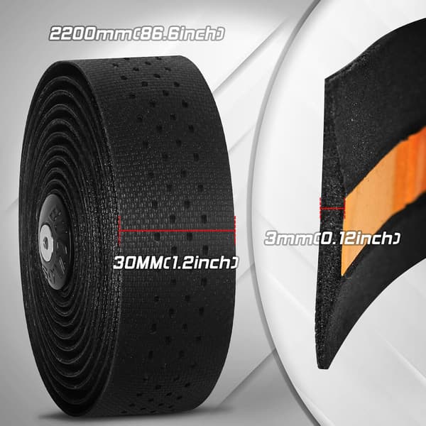 Silikone EVA Racercykel Styrbånd Komfort Drop Bar Wraps 2 Stk.