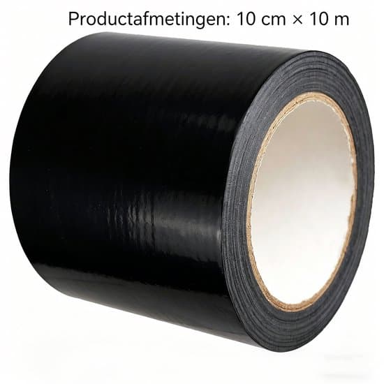 Sort Reparationstape – Gør-det-selv og Reparationstape 10 cm x 10 m Vandtæt og Stærk til Sofa, Stole, Bilsæder & Isolering