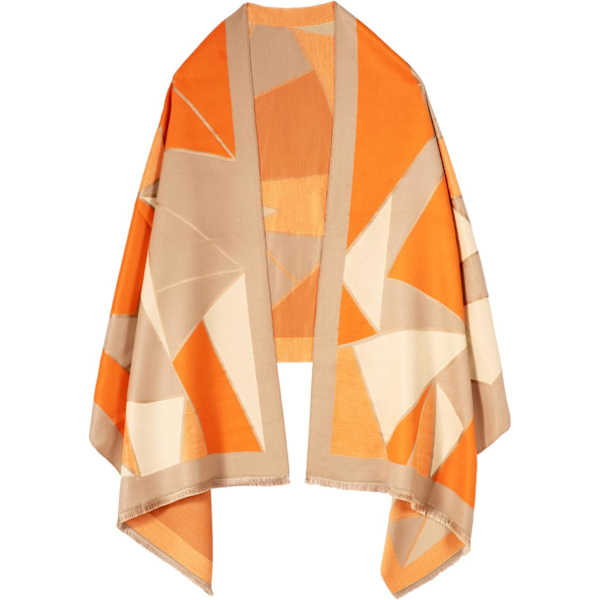 Elegant sjal Wrap vintervärme och stil i en Poncho Cape