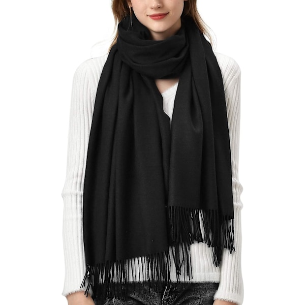 Vinter halsduk kashmir känsla pashmina sjal sveper mjuk varm filt 07-jujube red
