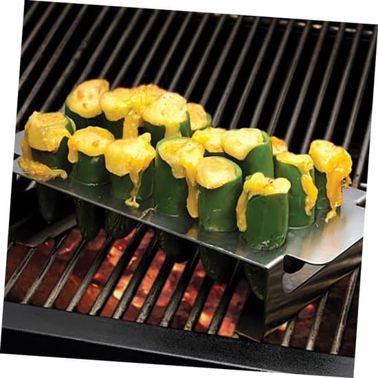 Paprika BBQ-sett – Paprikagrill i rustfritt stål – Inkluderer paprikakjerner – Egnet for fylling og grilling av paprika