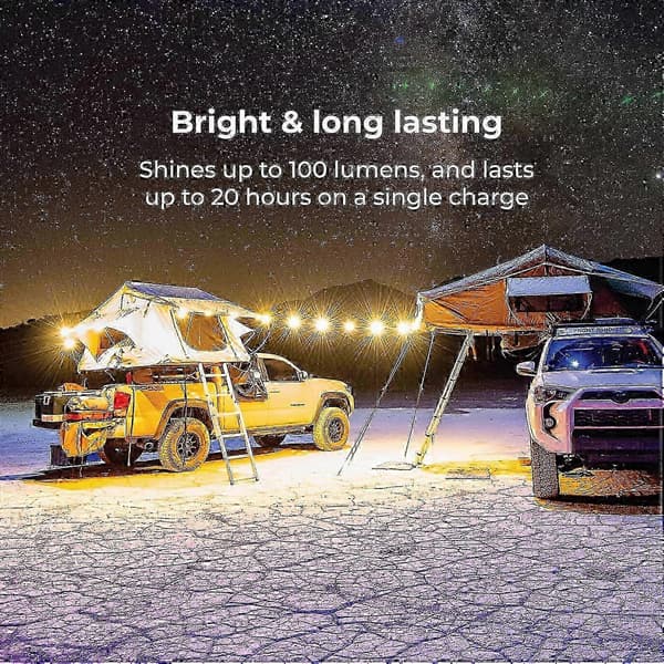 MPOWERD Luci Sun String Lights + Telefonlader: Solar/USB, 5,5m, 100 Lumen SZRH A-D 3749