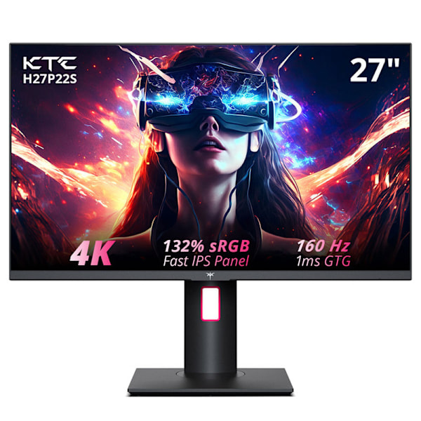 KTC H27P22S 27-tums spelmonitor, 3840x2160 UHD AUO 7.0 FAST IPS-panel, HDR400, 160Hz uppdateringsfrekvens, 1 ms svarstid, 132 % sRGB Black