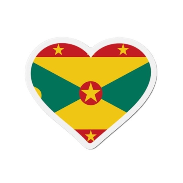 Grenada Flag Heart Magnet 50 stycken i 6cm