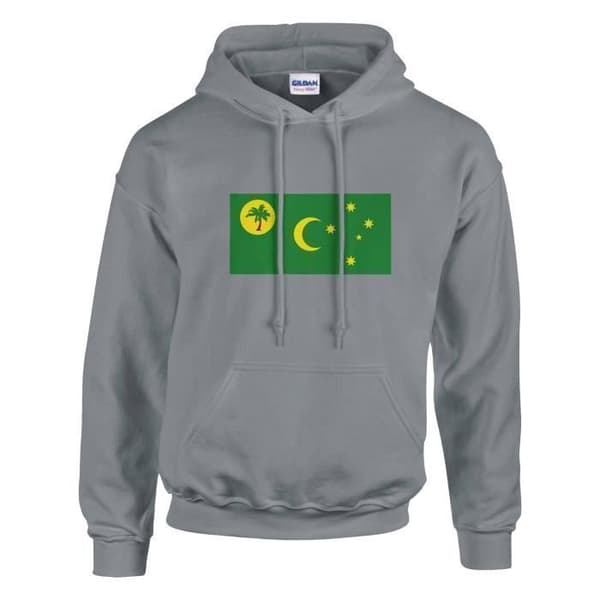 Huppari - PIXELFORMA - Kookossaarten lippu - Harmaa - Ekologinen - Puuvilla-Polyesteri Grå XL