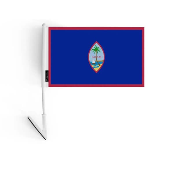 Klejflag - Guam - 14 x 21 cm - 10 stykker - Polyester - Let og robust Flerfärgad