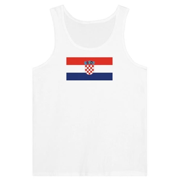 Croatia Flag Tank Top i hvid Vit S