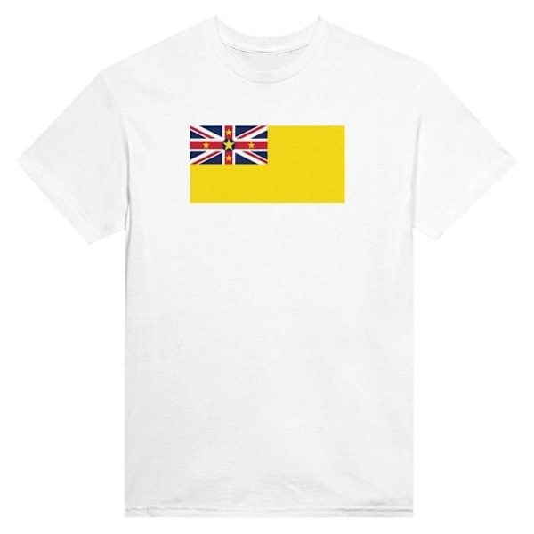 Niue Flag T-shirt i hvid farve Vit S