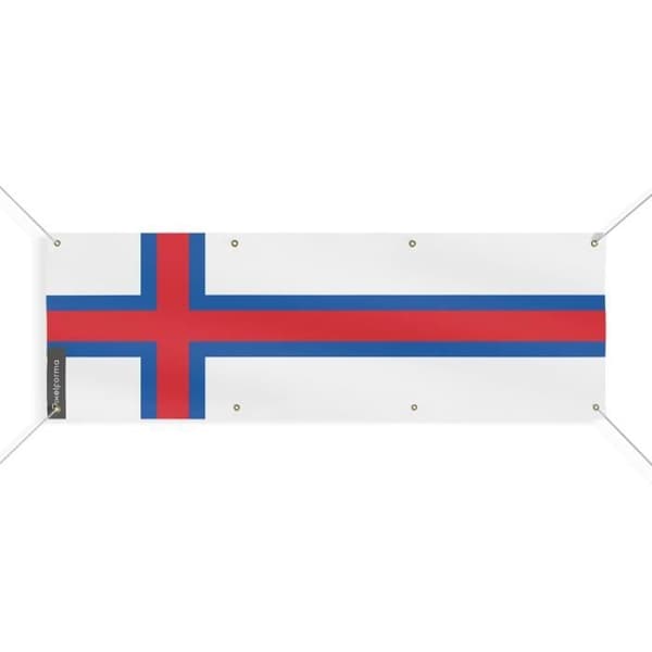 Färsaarten lippulippu 8 silmukkaa 60x180 cm