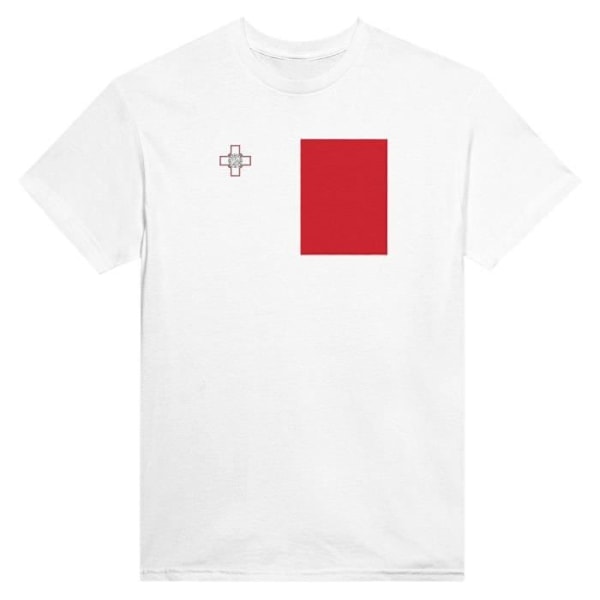 Malta Flag T-shirt i hvid farve Vit XL