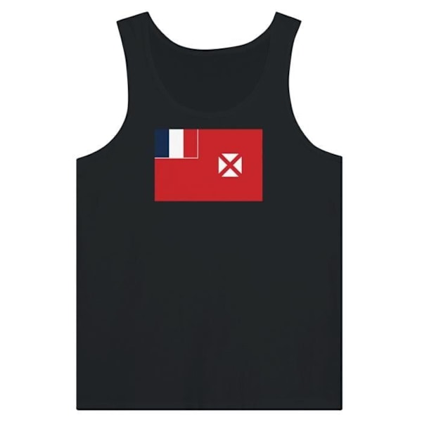 Wallis og Futuna Flag Tank Top i Sort Svart XL