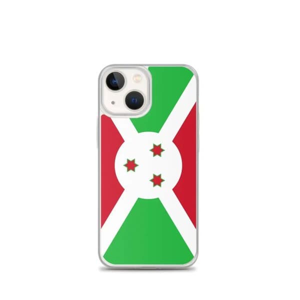 iPhone Cover - Burundi Flag - iPhone 13 mini - Blød - Multicolor - Lodret Flerfärgad