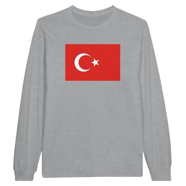 Turkey Flag langærmet T-shirt i grå Grå M