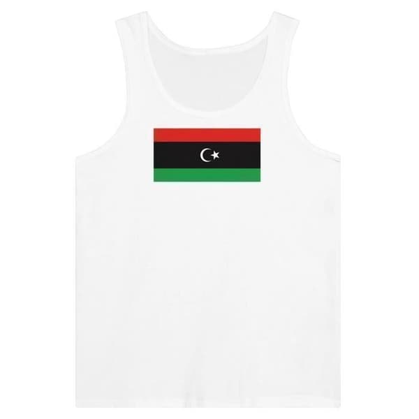 Libya Flag Tank Top i hvid Vit S