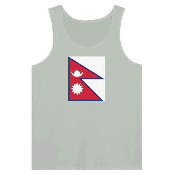 Nepal Flag Tank Top harmaa Grå XXL