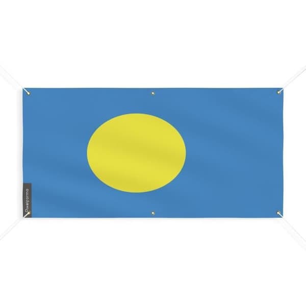 Palau Flag Banner 6 öljetter 70x140cm i polyester