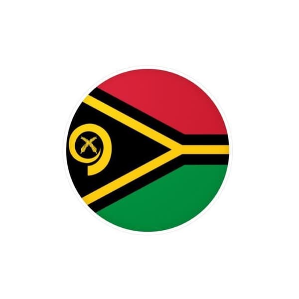 Pyöreä tarra - PIXELFORMA - Vanuatun lippu - 10 cm - 1000 kpl