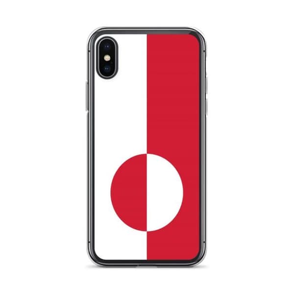 Coque iPhone - PIXELFORMA - iPhone X - Grønlands flag - Fuld beskyttelse - Blødt silikone Grönlands flagga